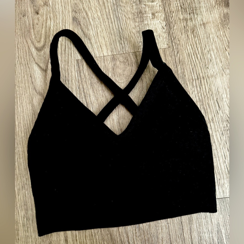 ALO black seamless sports bra XS black